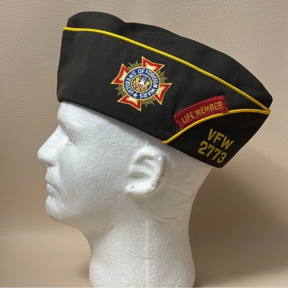 VINTAGE VFW #2773 CAP SIZE 7.5  LIFE MEMBER HAT- Denison Texas